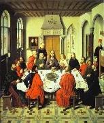 Dieric Bouts Last Supper central section of an alterpiece oil painting on canvas